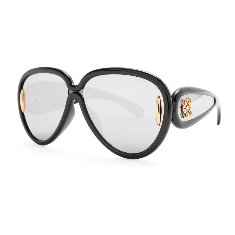 Loewe Aviator Pilot Solglasögon i Blank Svart Black, Dam