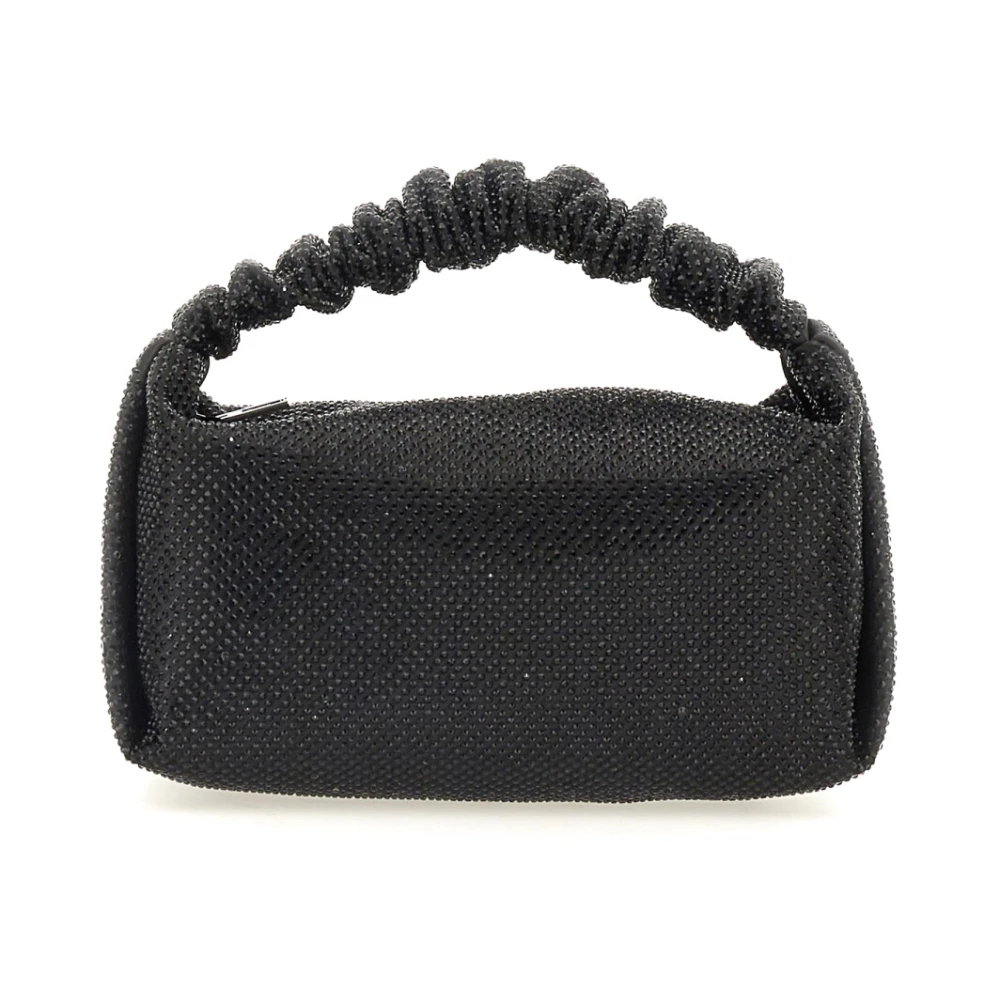 Alexander wang Gekrulde Top Handvat Mini Scrunchie Tas Black Dames