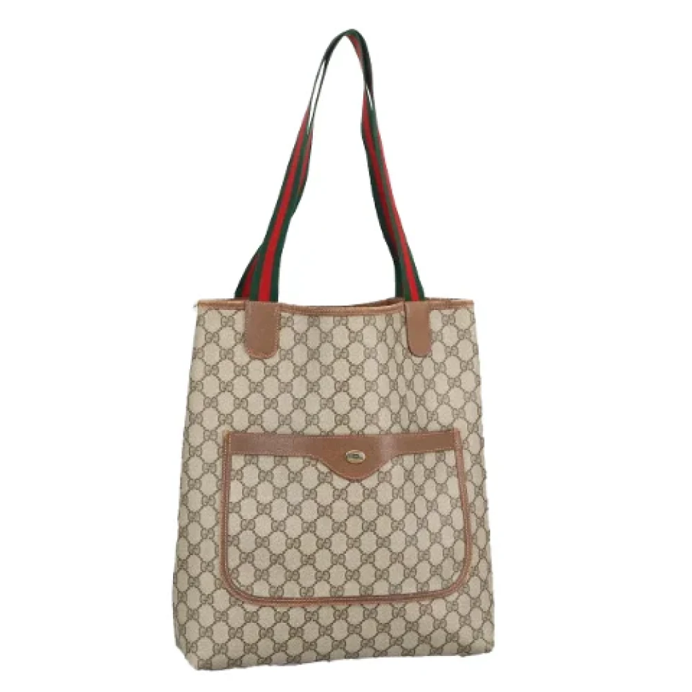 Gucci Vintage Pre-owned Canvas handbags Beige Dames
