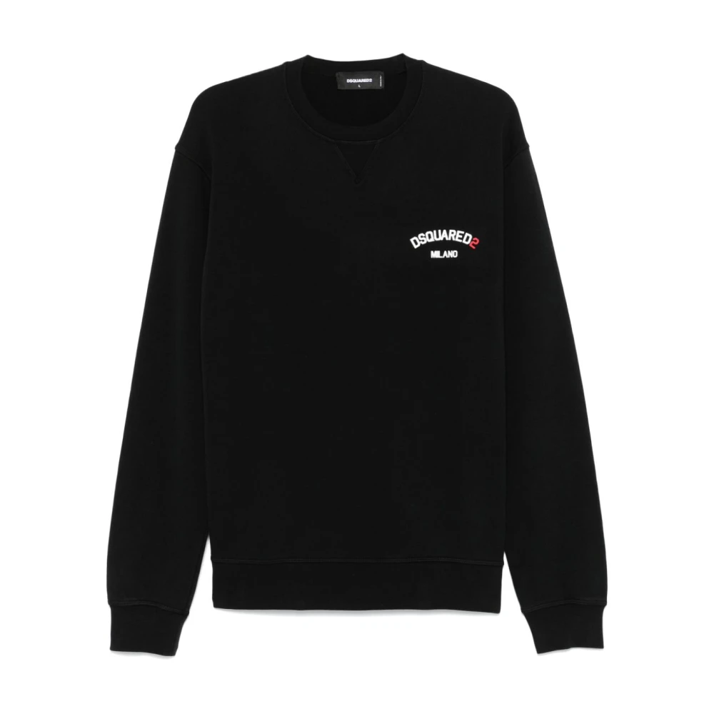 Dsquared2 Stilig Nero Sweatshirt för Män Black, Herr