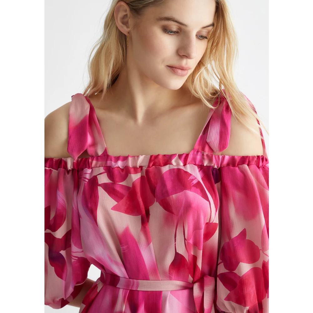 Liu Jo Bloemen Roze Jurk Pink Dames