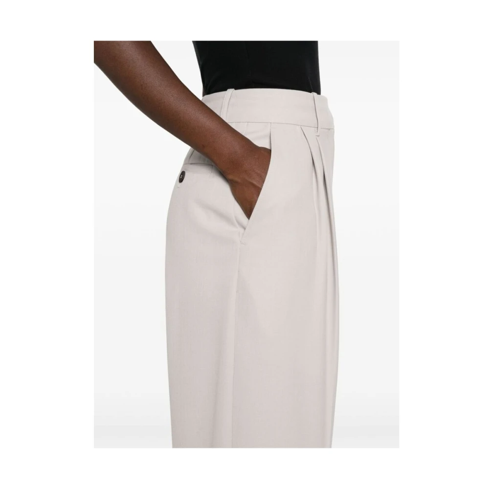 Studio Nicholson Lichtgrijze Oxford Weave Tapered Broek Gray Dames