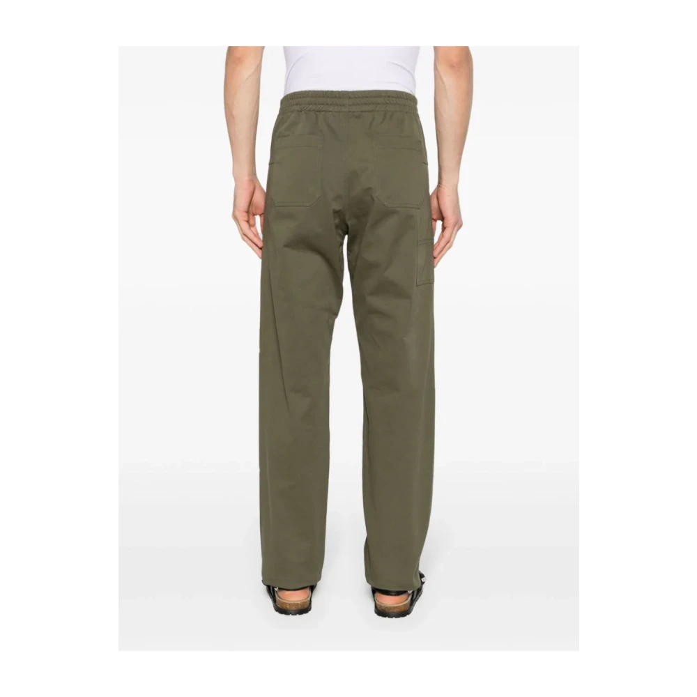 A.p.c. Groene Rechte Broek Elastische Taille Rits Green Heren