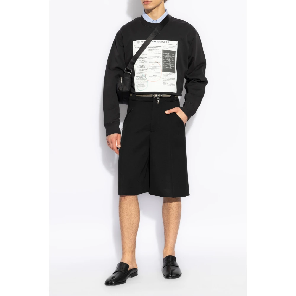 MM6 Maison Margiela Gedrukte sweatshirt Black Heren
