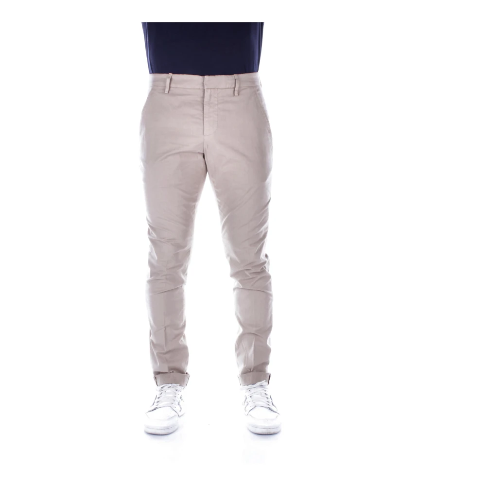 Dondup Heren Logo Broek met Zakken Beige Heren
