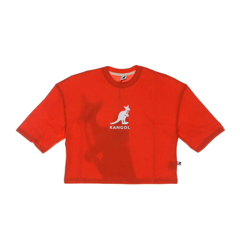 Kangol Kersen Cropped Tee Dames T-shirt Red Dames