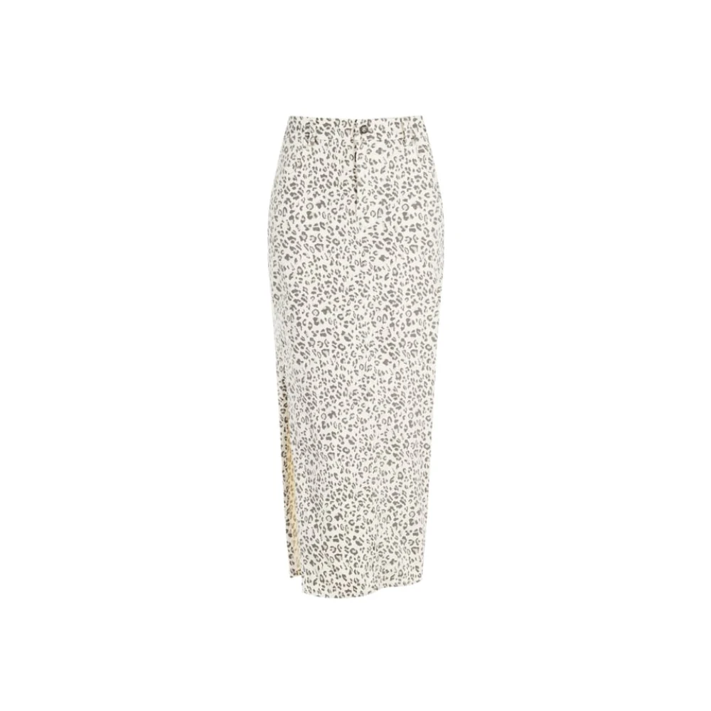 RINASCIMENTO Denim Midi Rok met Polkadotpatroon Multicolor Dames