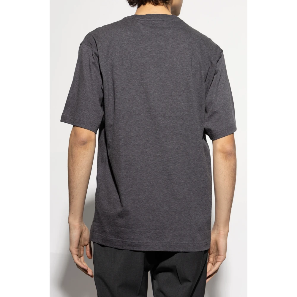 Dolce & Gabbana Bedrukt T-shirt Gray Heren