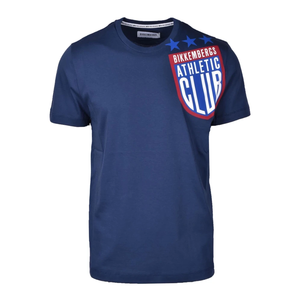 Bikkembergs Katoenen T-shirt Blue Heren