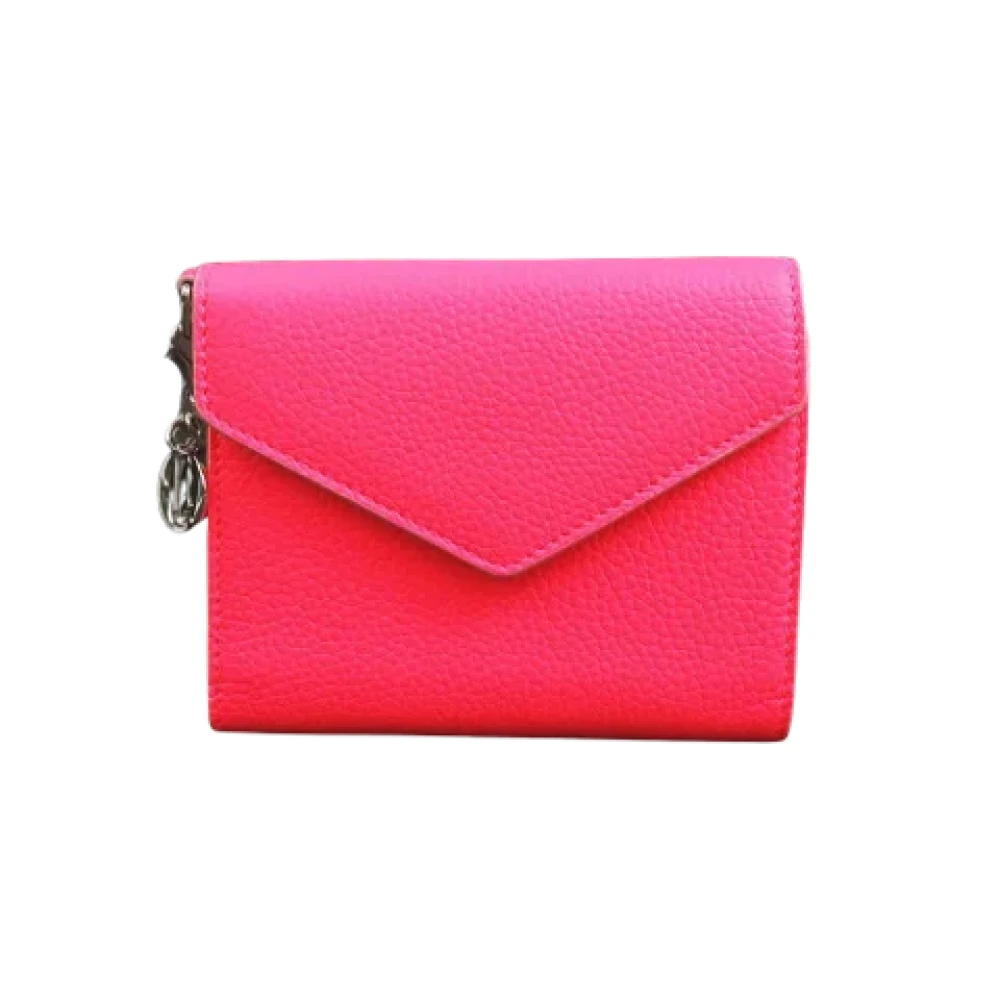 Dior Vintage Pre-owned Leather wallets Pink Dames