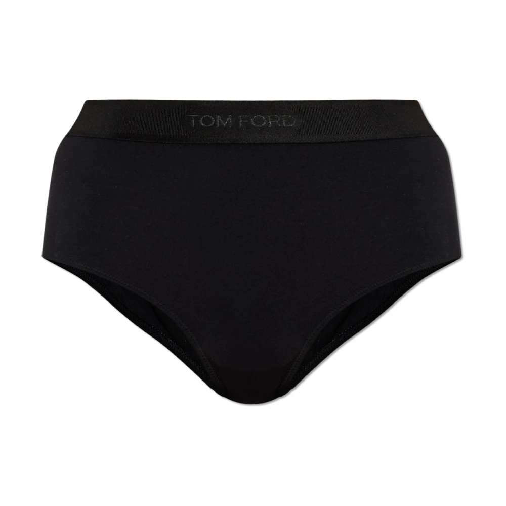 Tom Ford Vrouw Zwart Ondergoed Dames, L, Signature High-Waisted Briefs