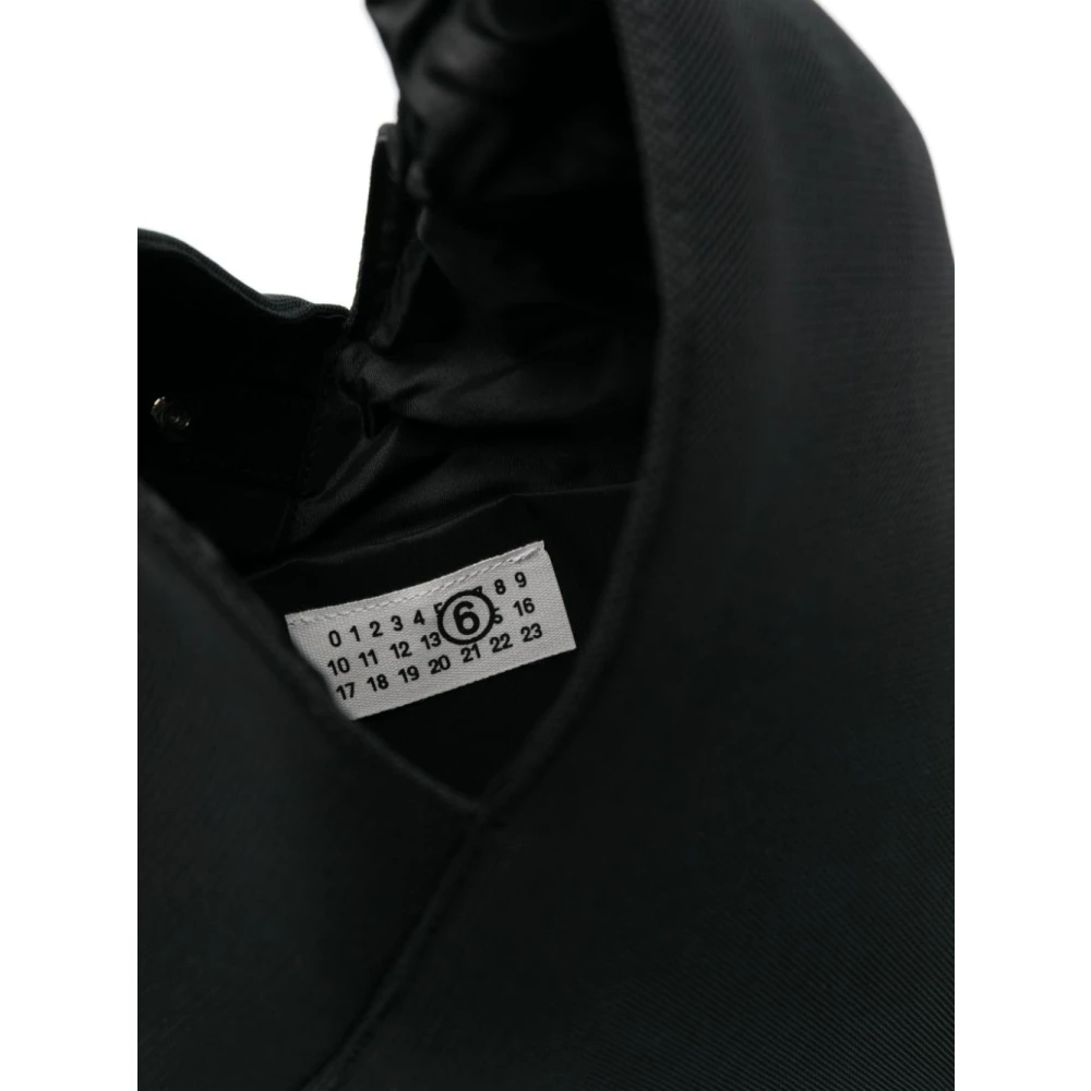 MM6 Maison Margiela Zwarte Canvas Japanse tas met contrastnaden Black Dames