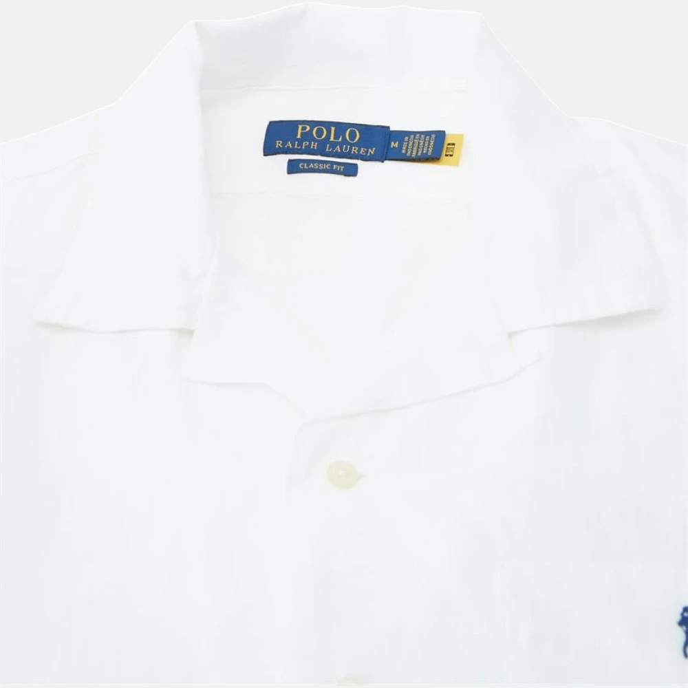Polo Ralph Lauren Witte Linnen Overhemd Regular Fit White Heren