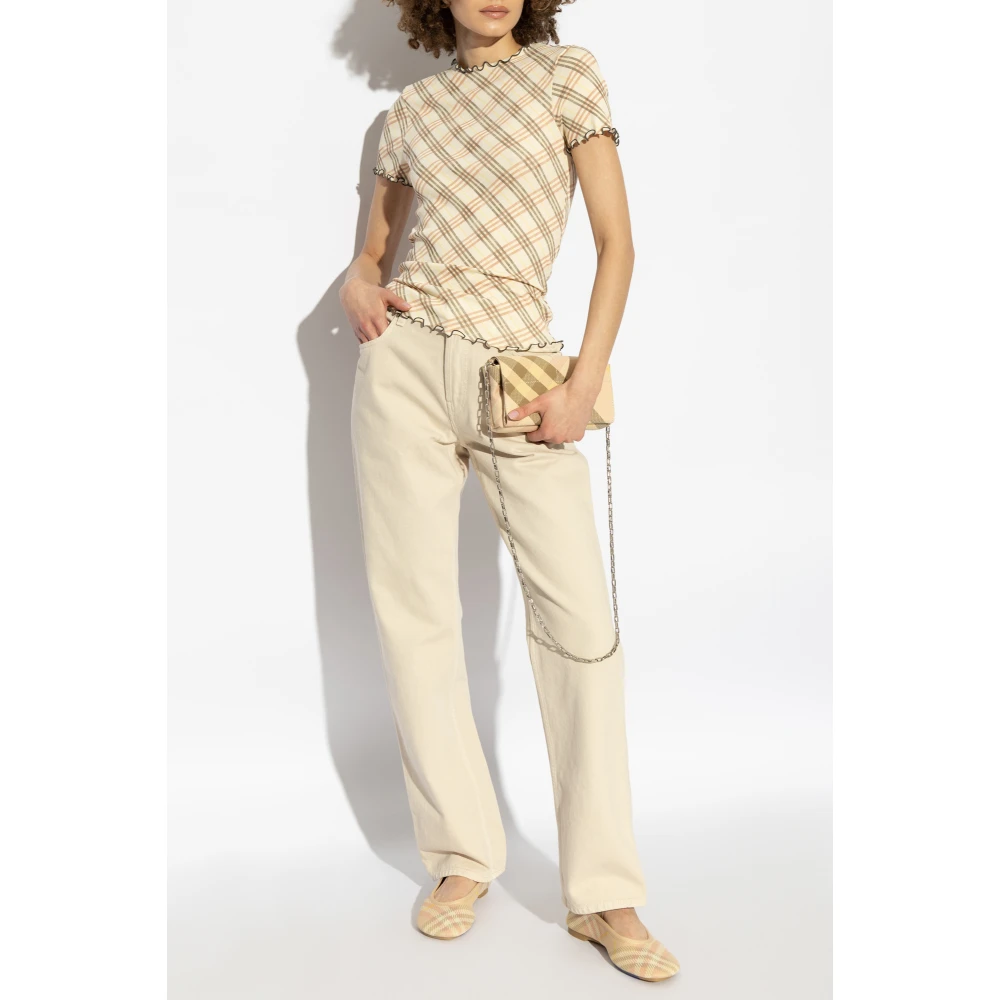 Burberry Top met ruitpatroon Beige Dames