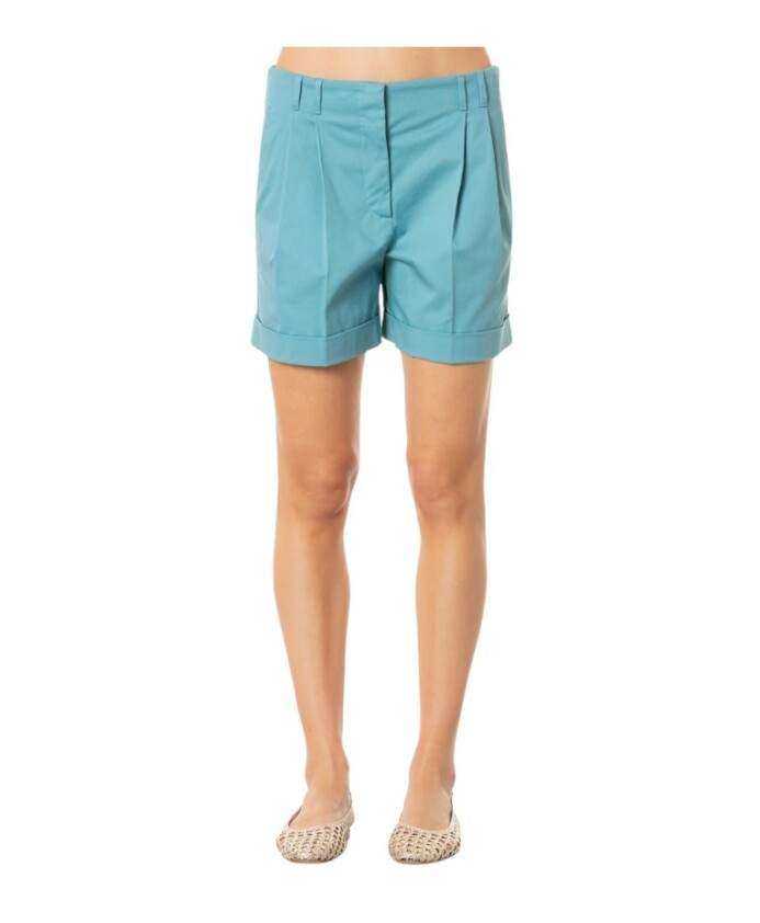 short-en-coton-bleu