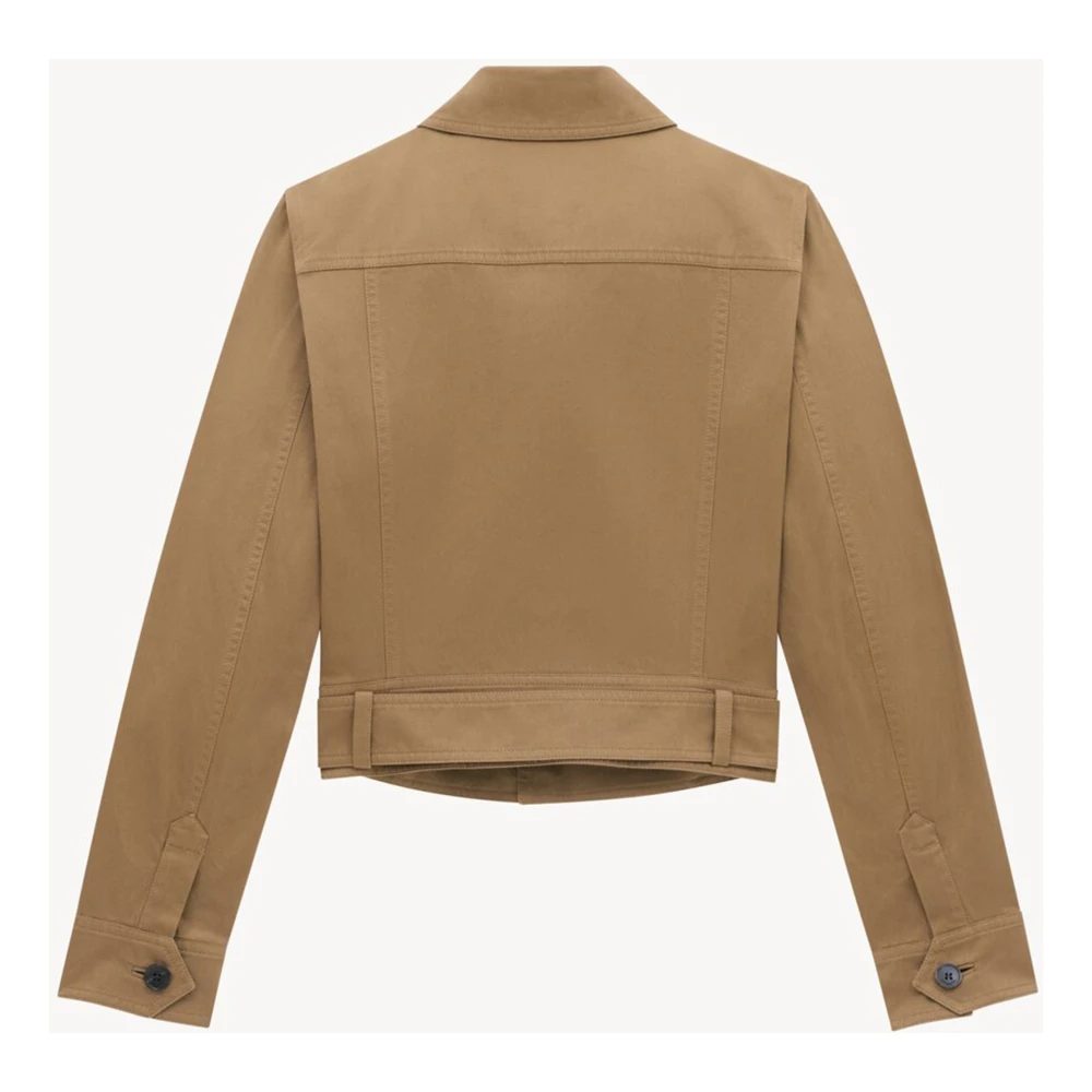 Saint Laurent Cropped Jas Beige Dames