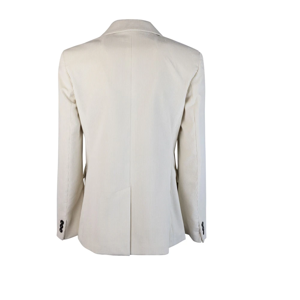 Max Mara Witte Katoenen Jas White Dames