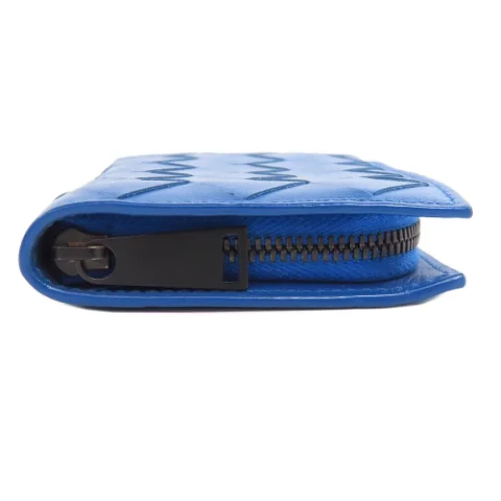 Bottega Veneta Vintage Pre-owned Leather wallets Blue Dames