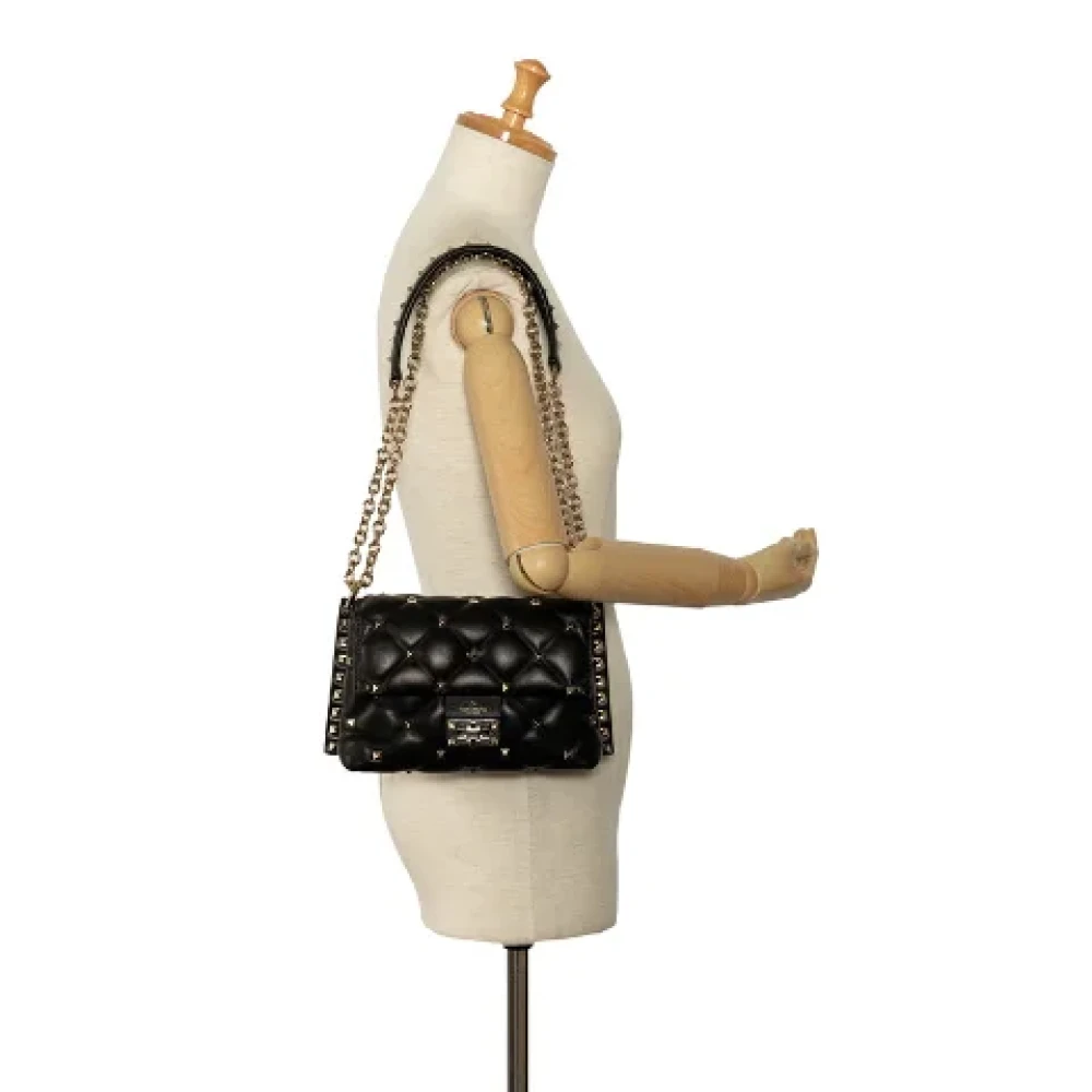 Valentino Vintage Pre-owned Leather shoulder-bags Black Dames