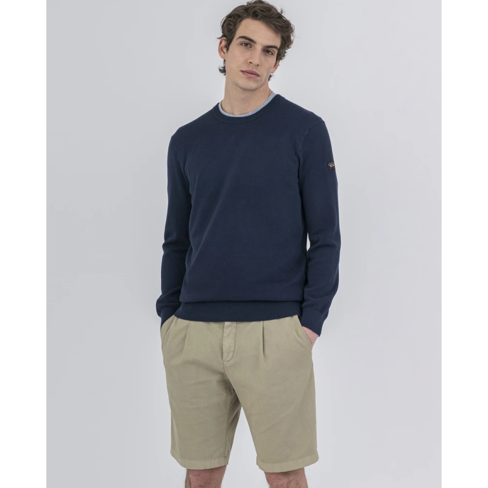 PAUL & SHARK Gebreide truien met ronde hals Blue Heren