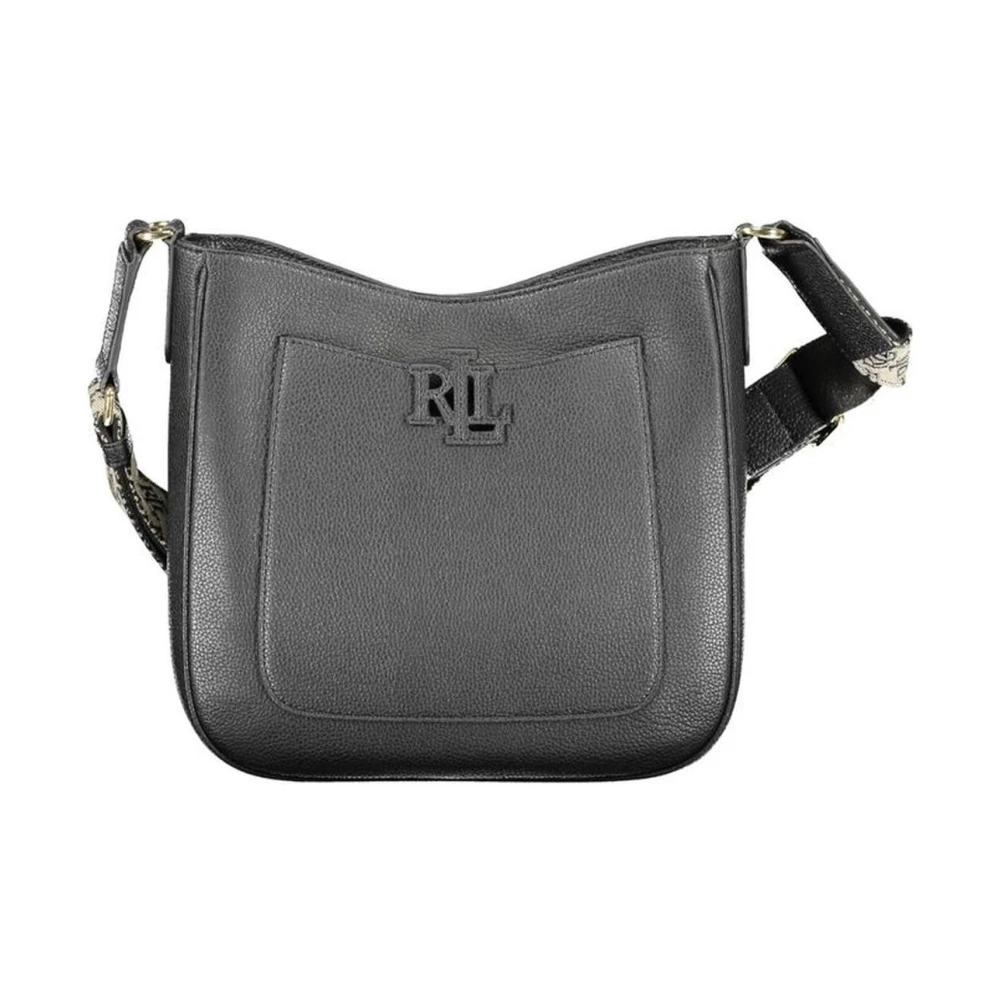Ralph Lauren Women's Black Shoulder Bags, One Size, Leather Handbag With Adjustable Strap