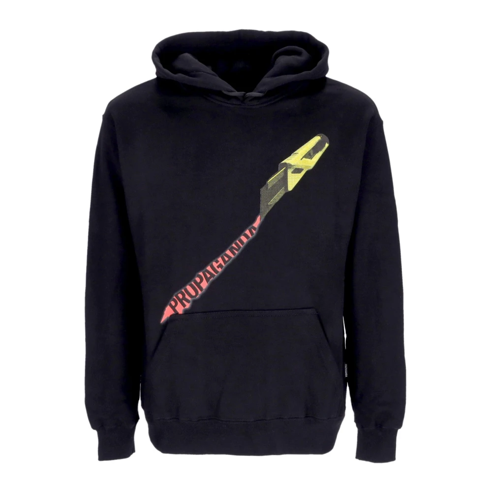 Propaganda Zwarte hoodie met kangoeroezak Black Heren