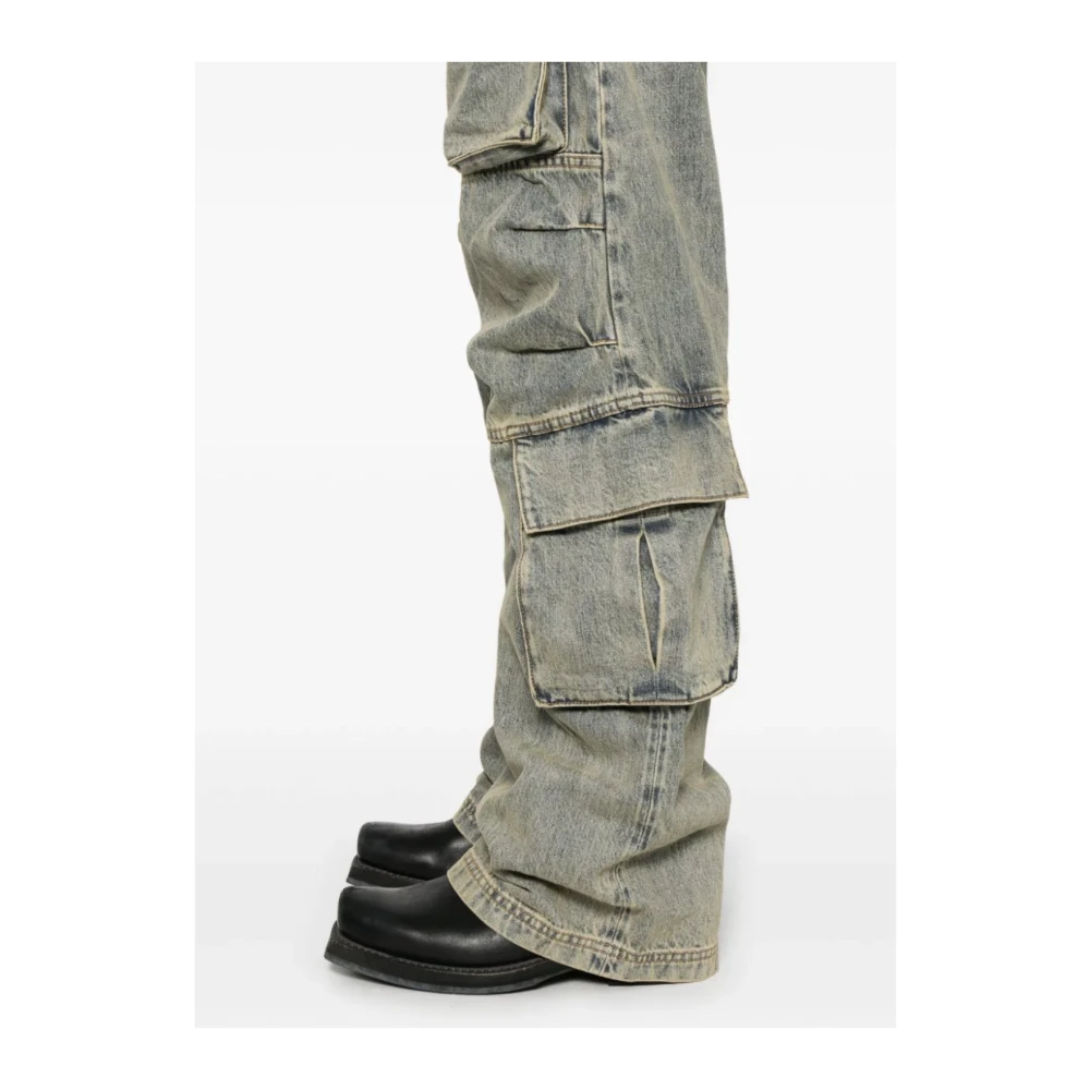 Entire Studios Grijze Cargo Denim Golfoppervlak Blue Heren