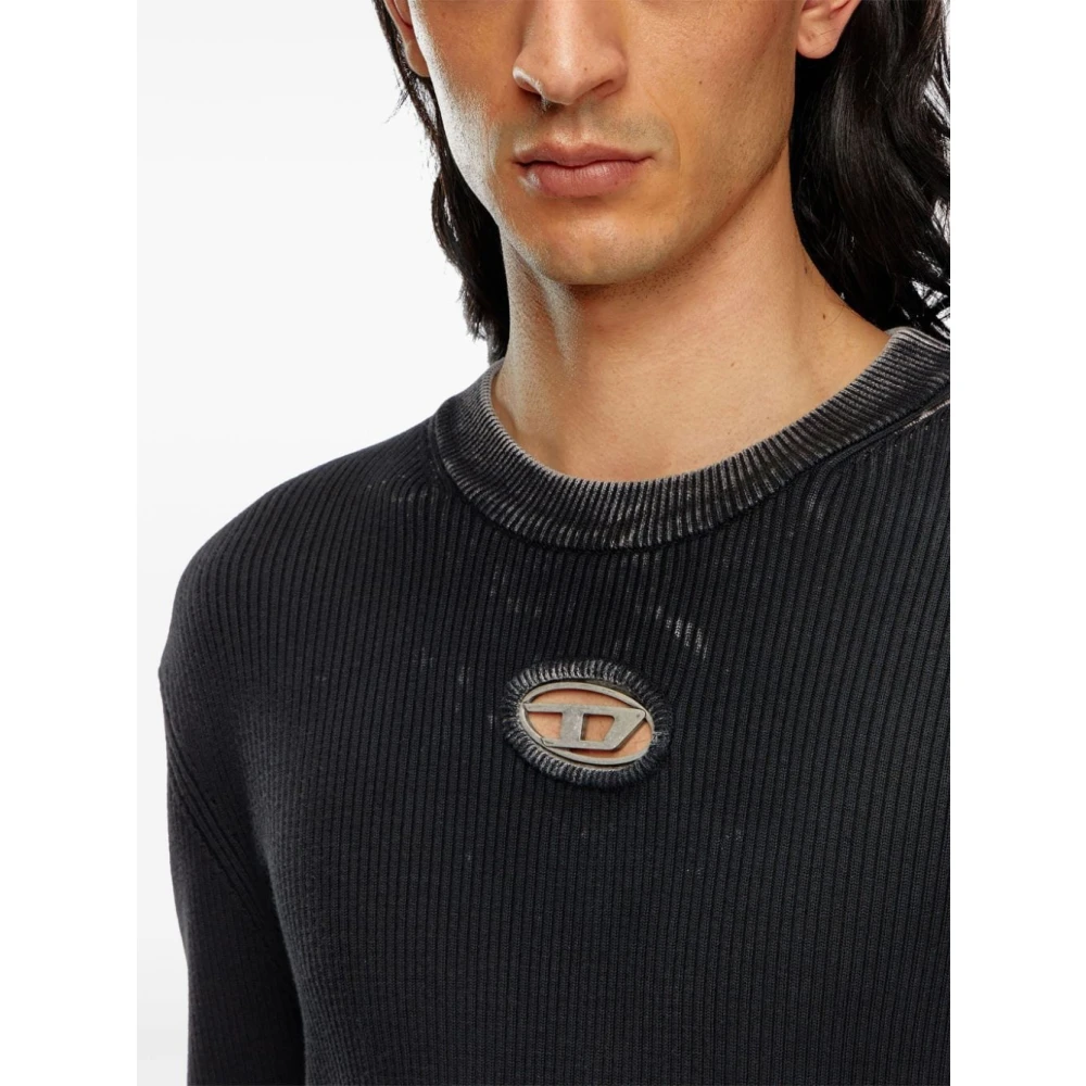 Diesel Stijlvolle Pullover met K-Darin-A 900 Black Heren