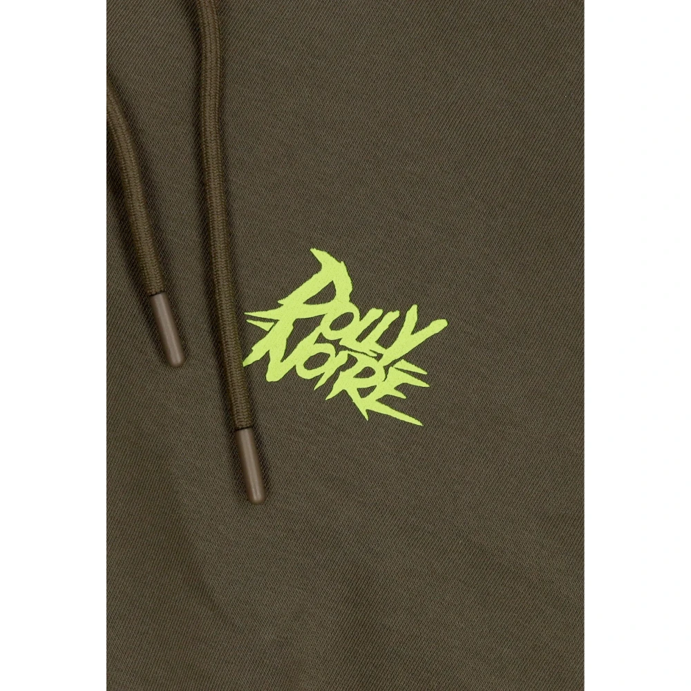 Dolly Noire Bosnacht Hoodie met zeefdruk Green Heren