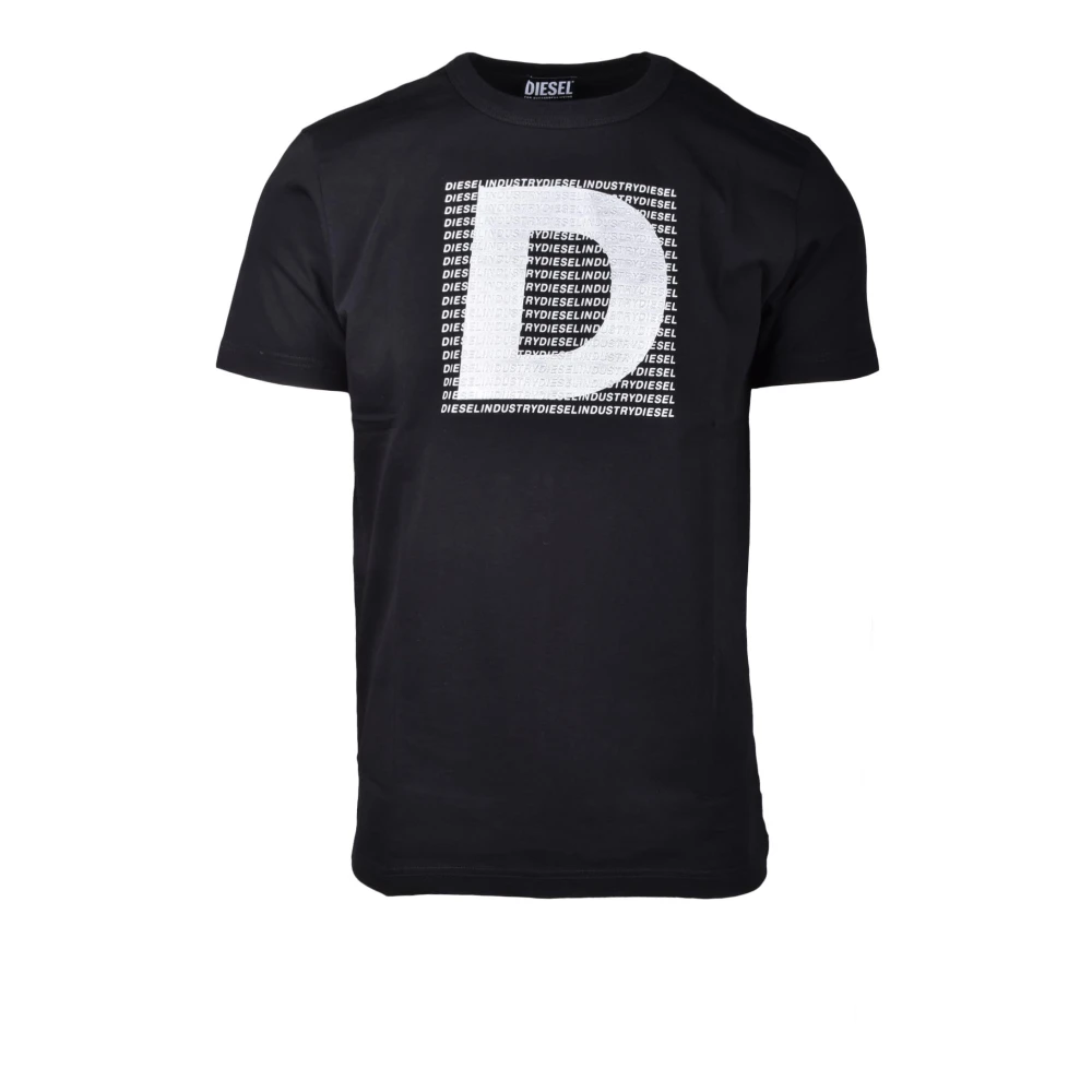 Diesel Katoenen T-shirt Black Heren