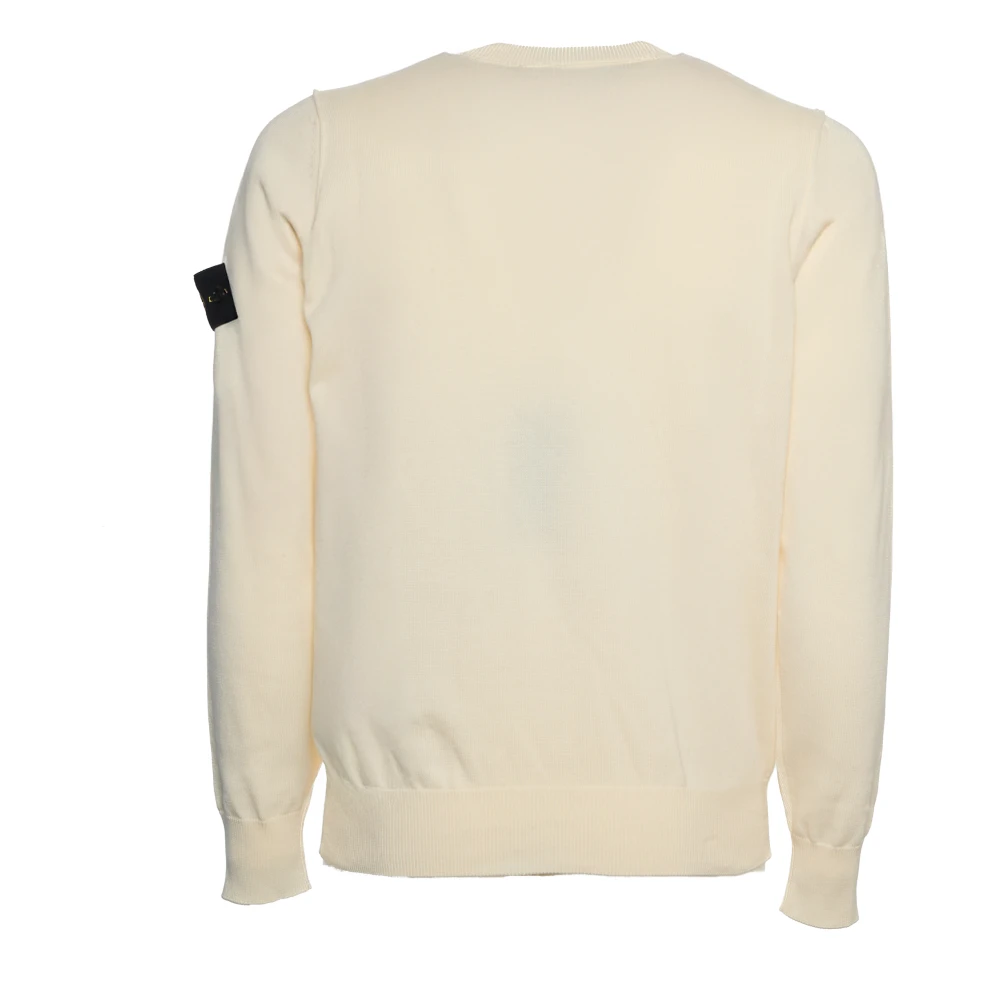 Stone Island Klassieke Crew Neck Sweater in room Beige Heren