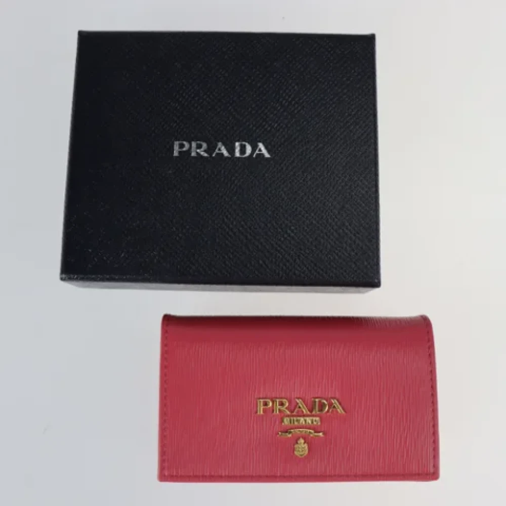 Prada Vintage Pre-owned Leather wallets Pink Dames