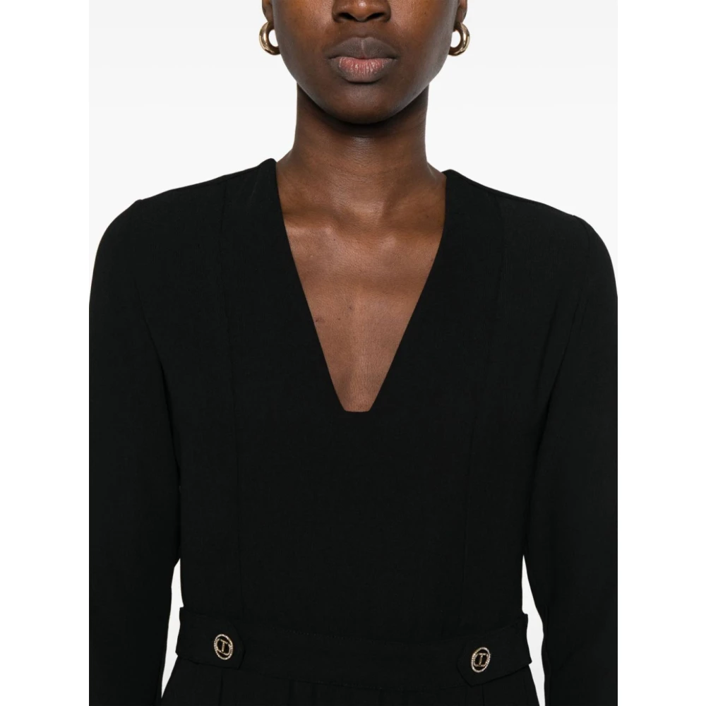 Twinset Zwarte Jurk Black Dames