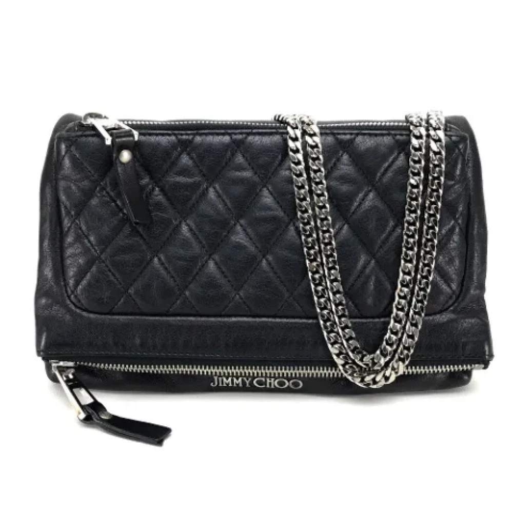 Jimmy Choo Pre-owned Leather shoulder-bags Black Dames