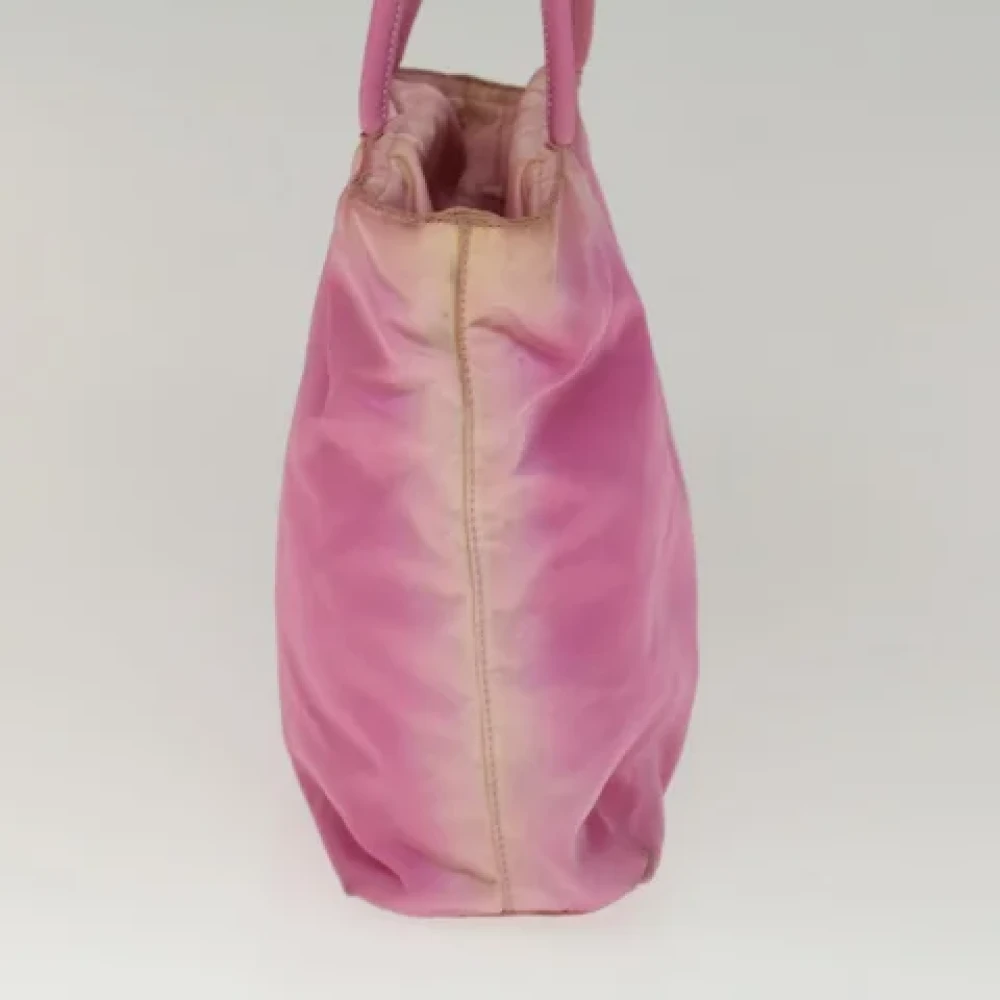 Prada Vintage Pre-owned Nylon handbags Pink Dames