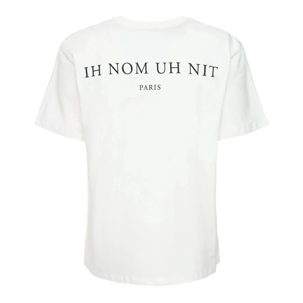 IH NOM UH NIT Witte Katoenen Ronde Hals T-shirt met Logo Print White Heren