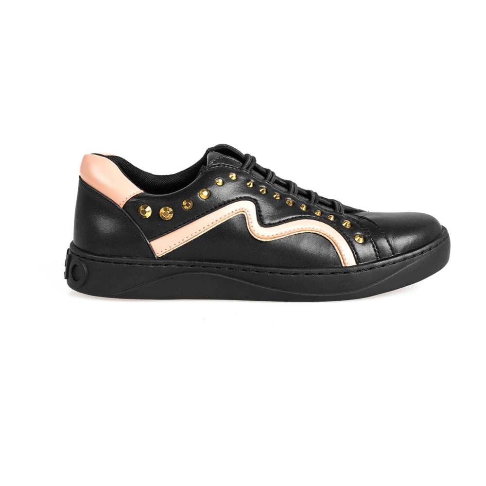 Liu Jo Svart Golden Stud Sneakers