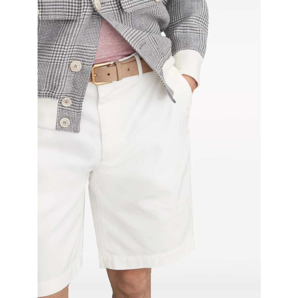 BRUNELLO CUCINELLI Elegante Shorts voor Mannen White Heren
