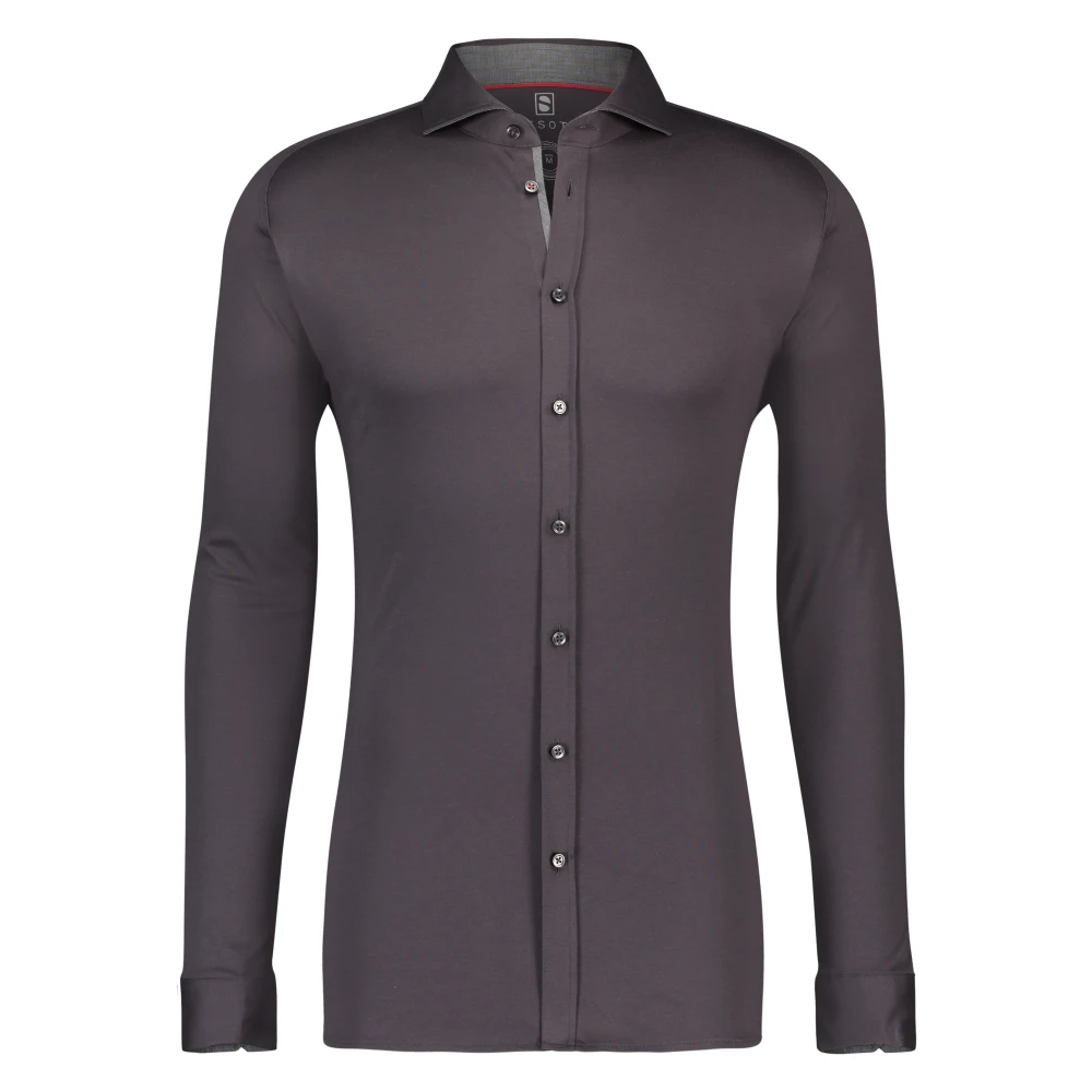 Desoto Mannelijk Grijs Business Overhemd Slim Fit