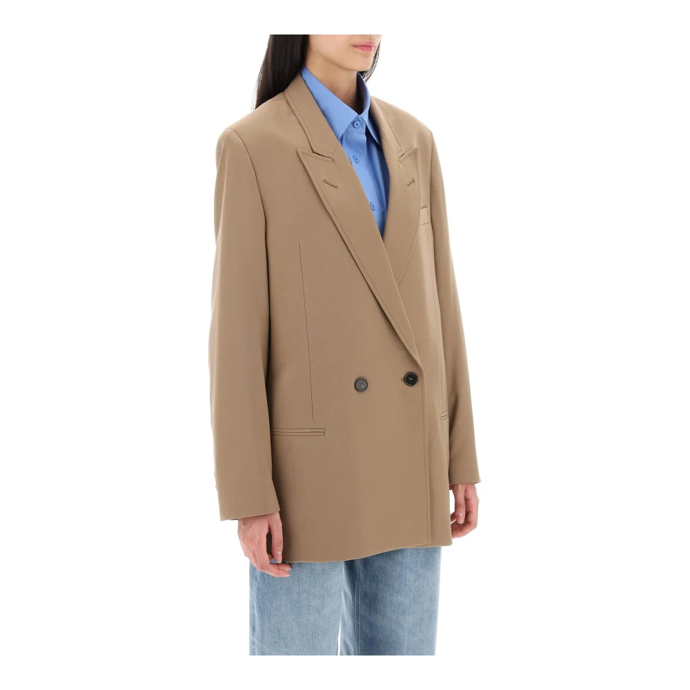 Closed Oversized Deconstructed Blazer Brown Dames