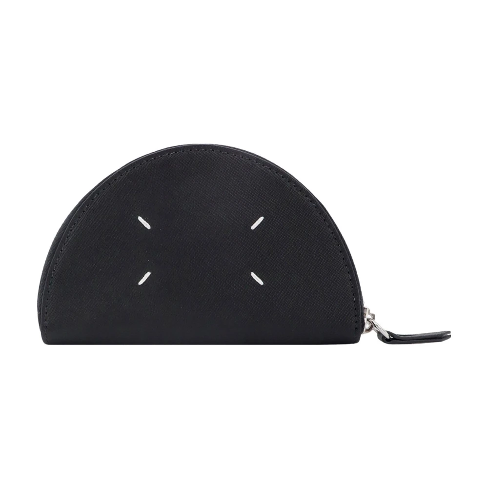 Maison Margiela Leren Micro Clutch met Vier Stiksels Black Dames