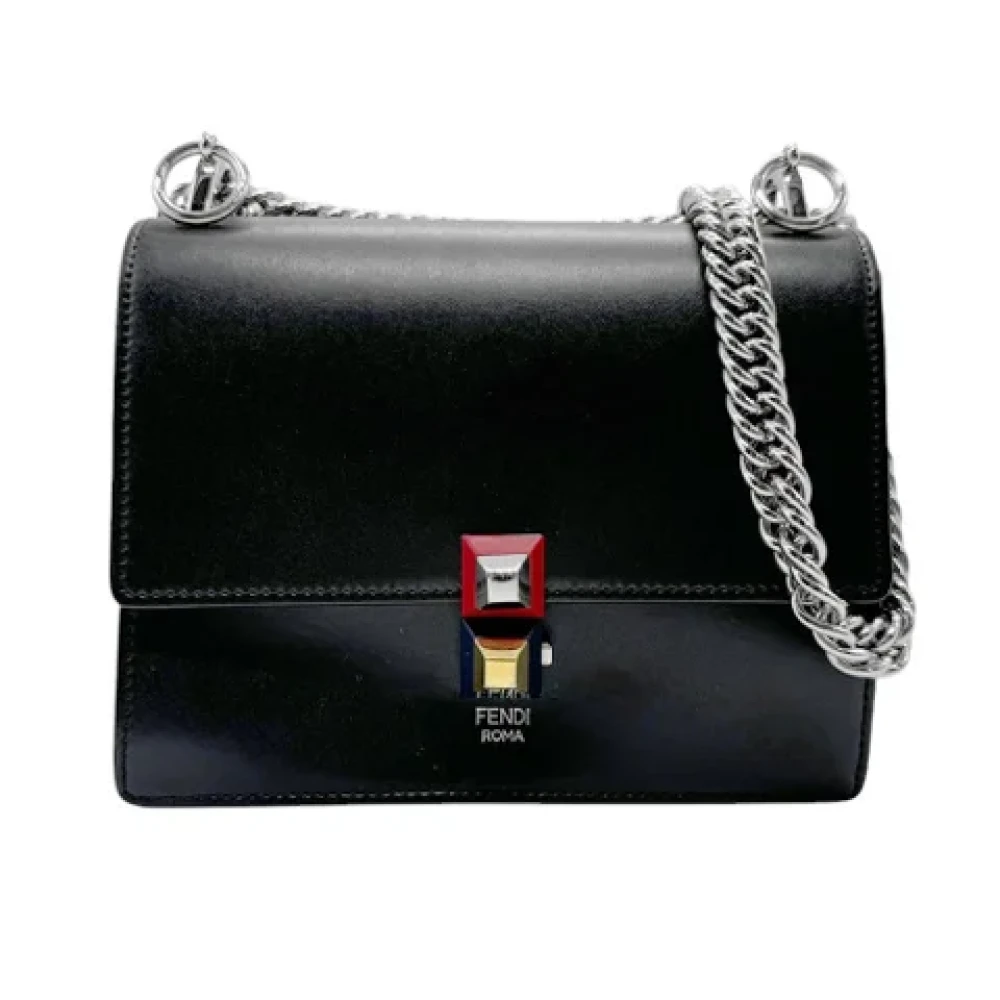 Fendi Vintage Pre-owned Leather shoulder-bags Black Dames