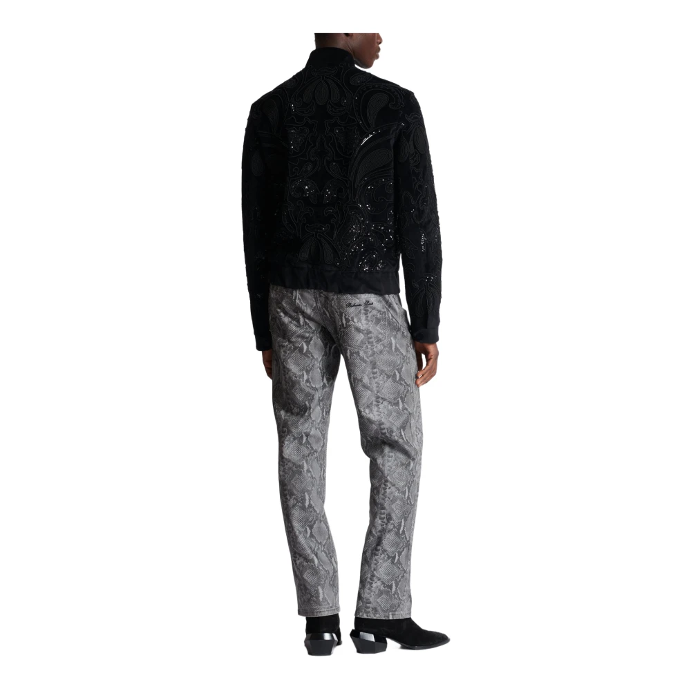 Balmain Baroque Geborduurde Bomberjack Black Heren