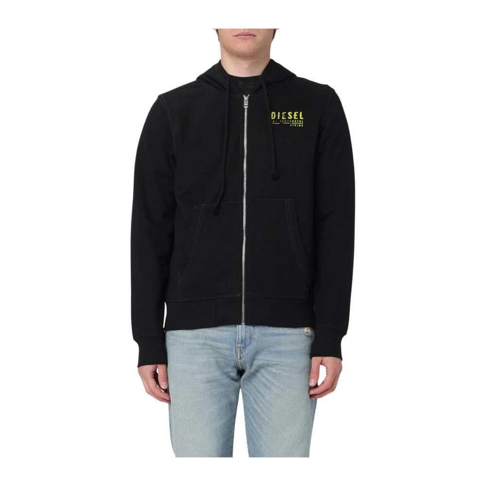 Diesel Stijlvolle Ginn Hoodie Black Heren