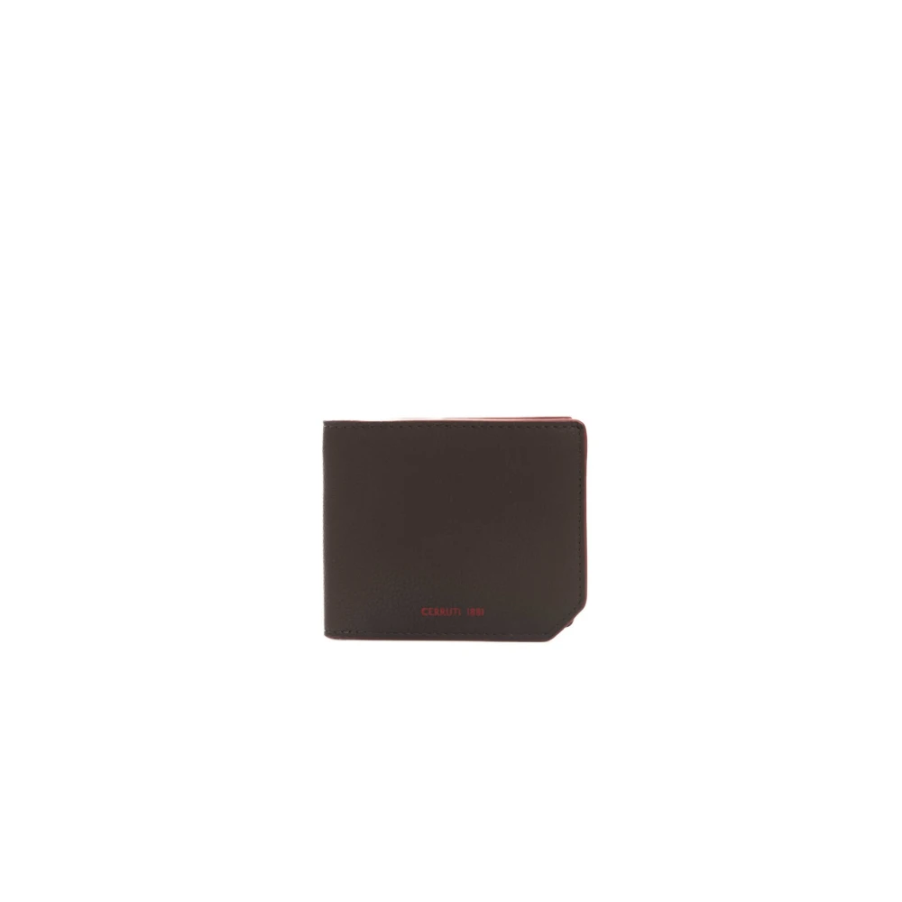 Cerruti 1881 Leren portemonnee met voorlogo Brown Heren