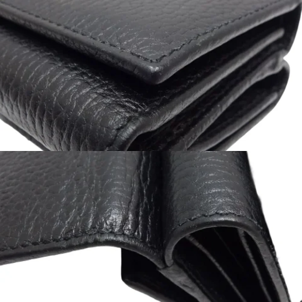 Gucci Vintage Pre-owned Leather wallets Black Dames