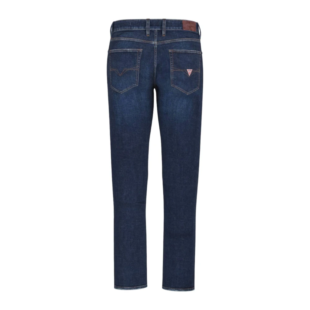 Guess Slim Fit Lage Taille Denim Jeans Blue Heren