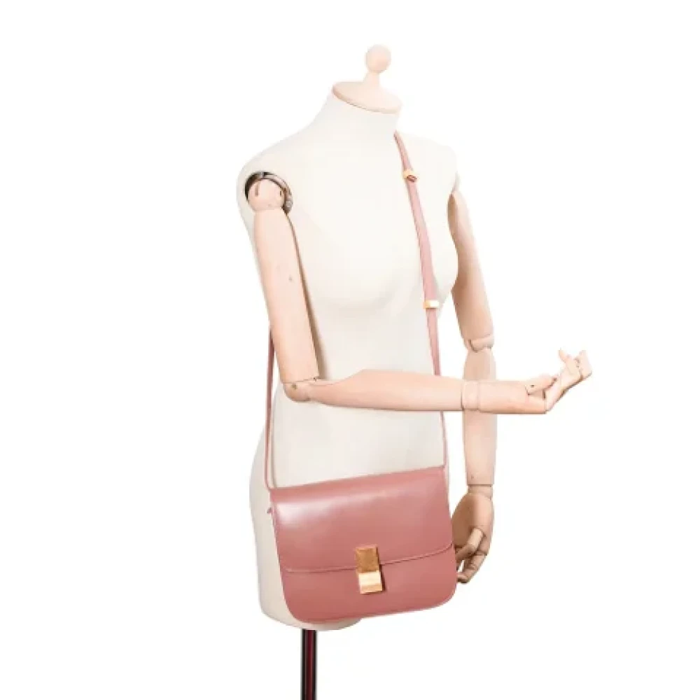 Celine Vintage Pre-owned Leather celine-bags Pink Dames
