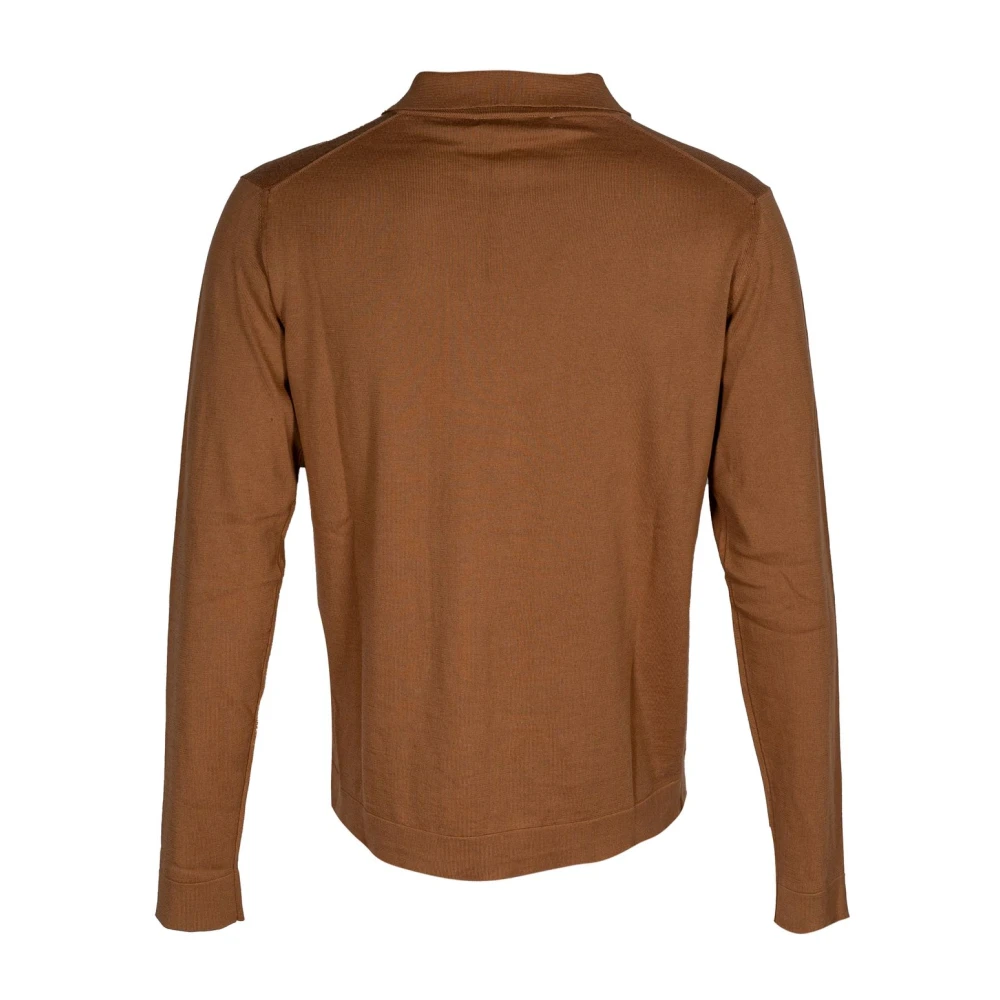 Mauro Grifoni Heren Cardigan Katoenen Overhemd Italië Brown Heren