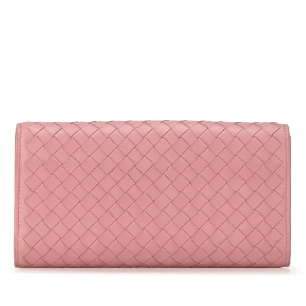Bottega Veneta Vintage Pre-owned Leather wallets Pink Dames